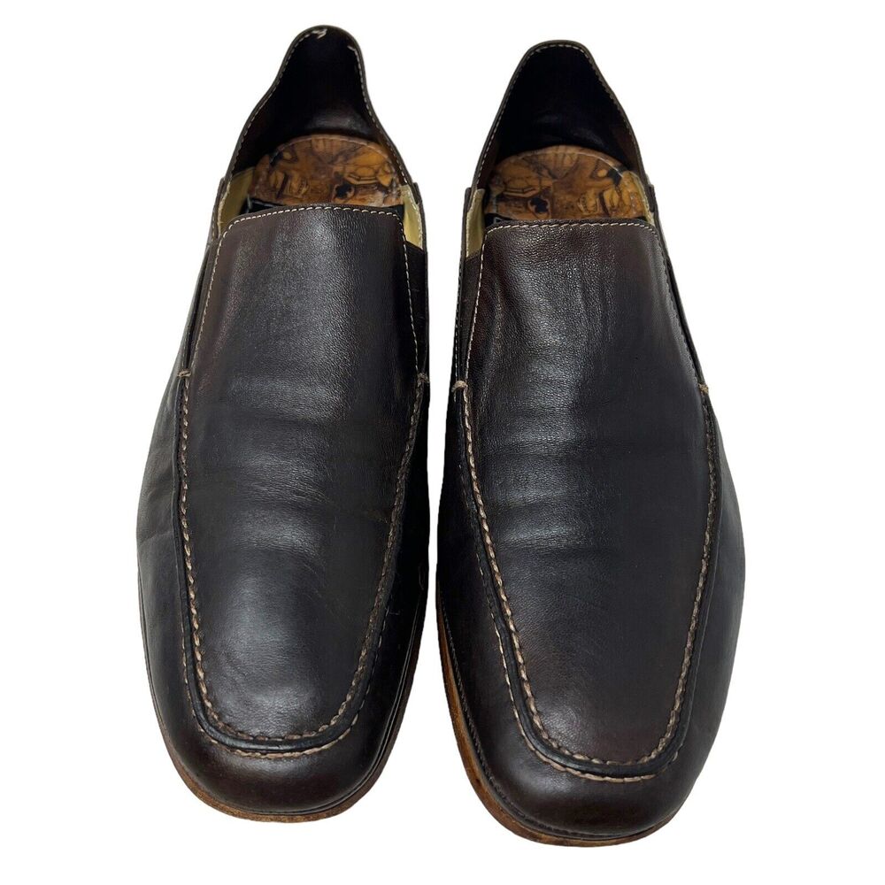 Gordon Rush Men's Brown Leather Slip-on Loafers Size US 12
